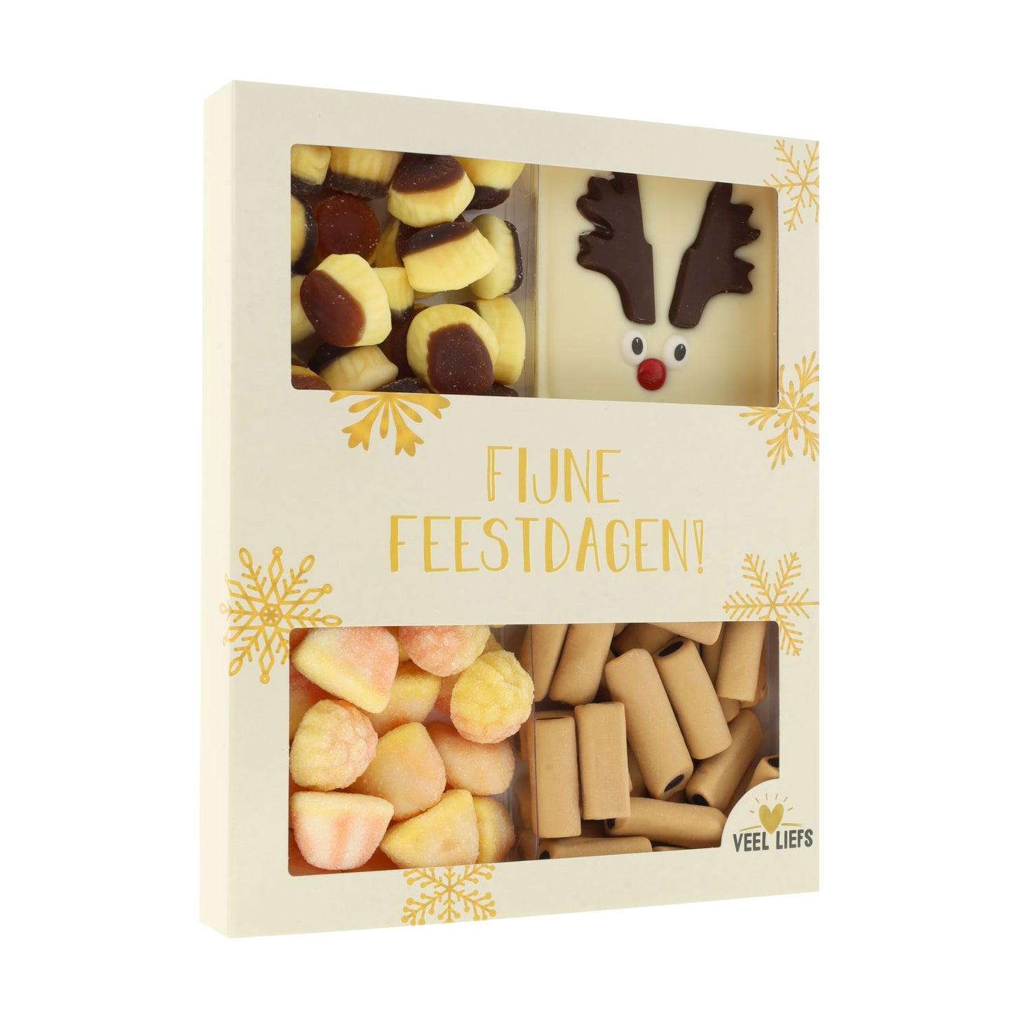 Cadeaupakket XL | Fijne Feestdagen sneeuwster | karamel