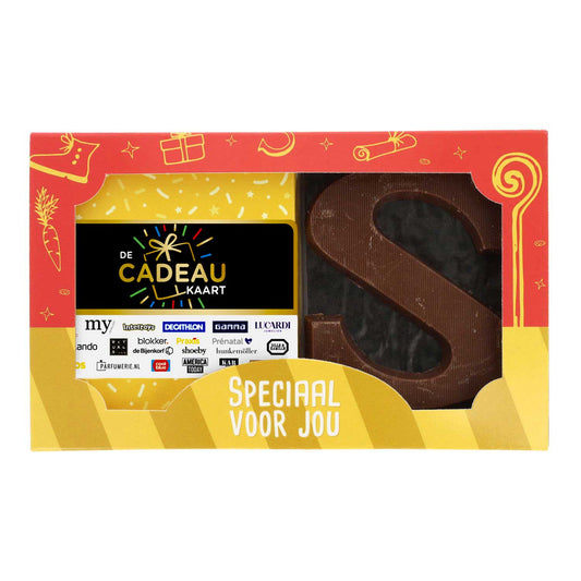 CadeaukaartKado® Cadeaukaart met chocoladeletter