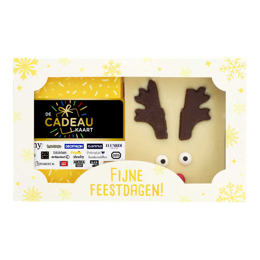 CadeaukaartKado® Cadeaukaart met Rudolf chocobar