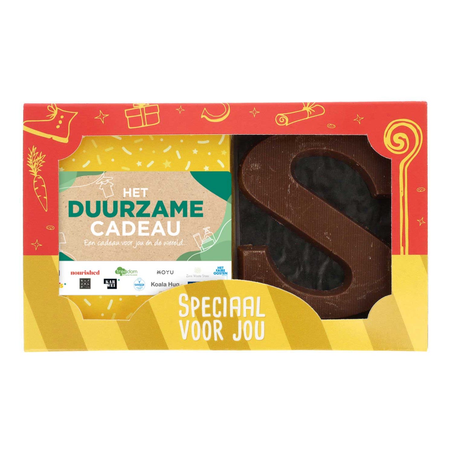 CadeaukaartKado® Cadeaukaart met chocoladeletter