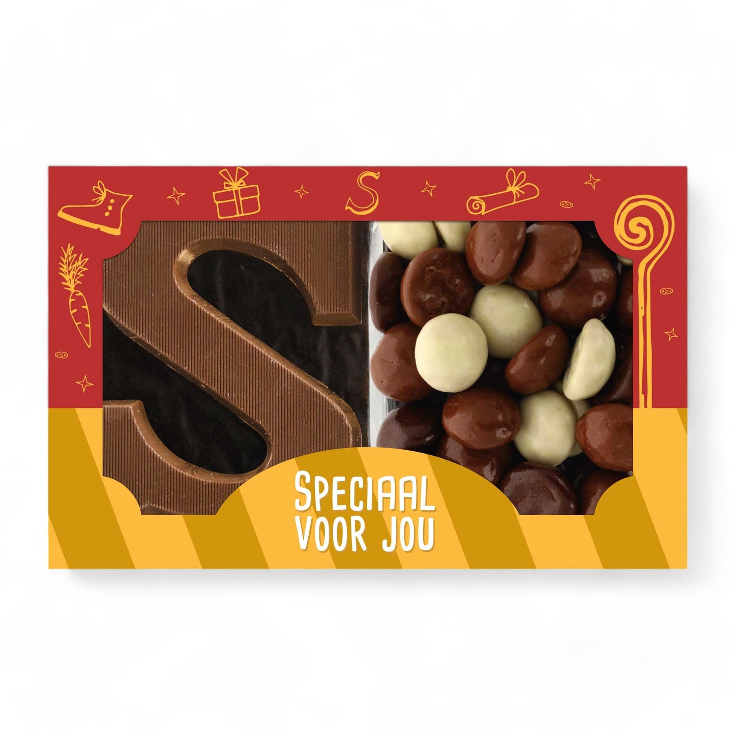 Cadeaupakketje | Choco letter & kruidnoten mix