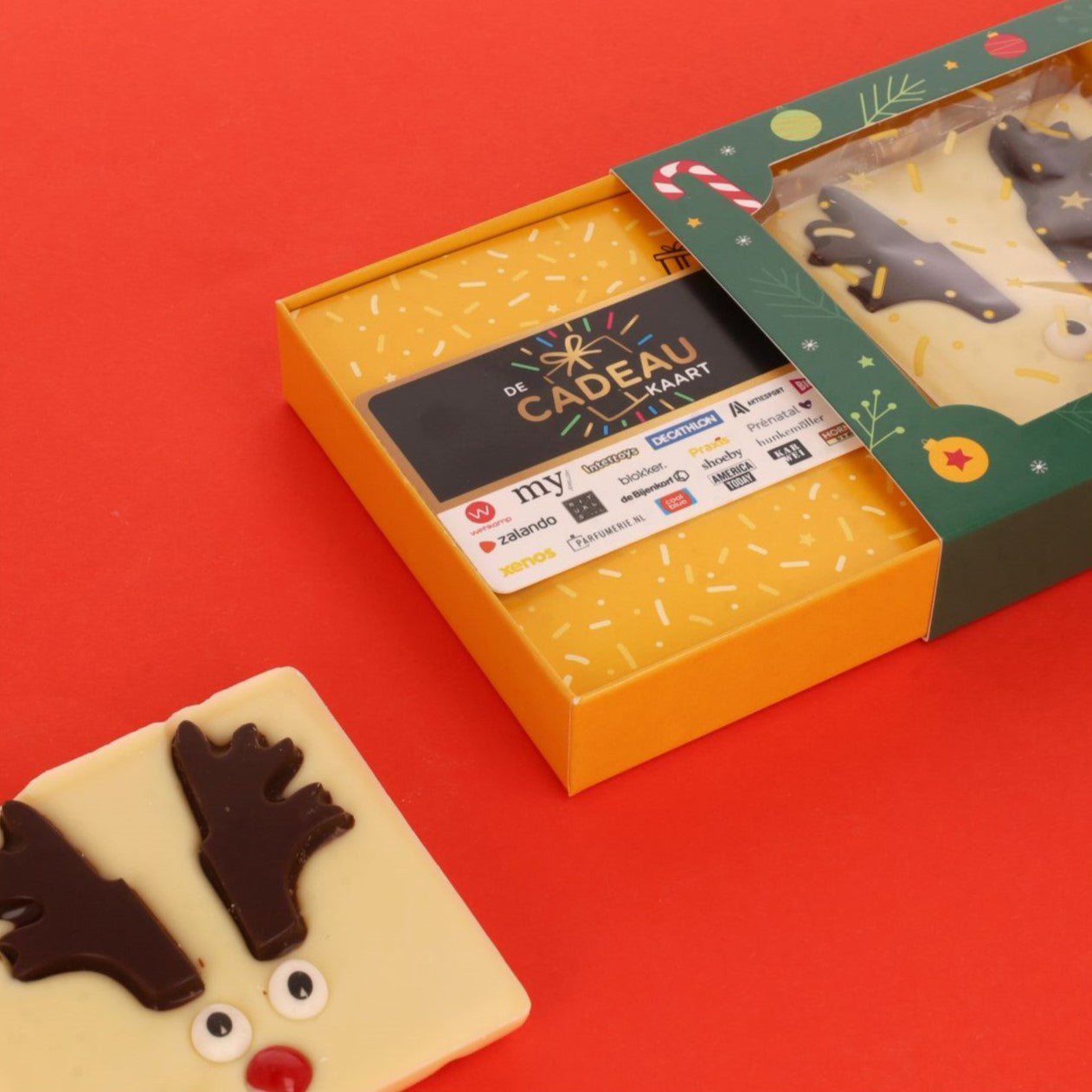 CadeaukaartKado® Rudolf chocobar | eigen cadeaukaart toevoegen