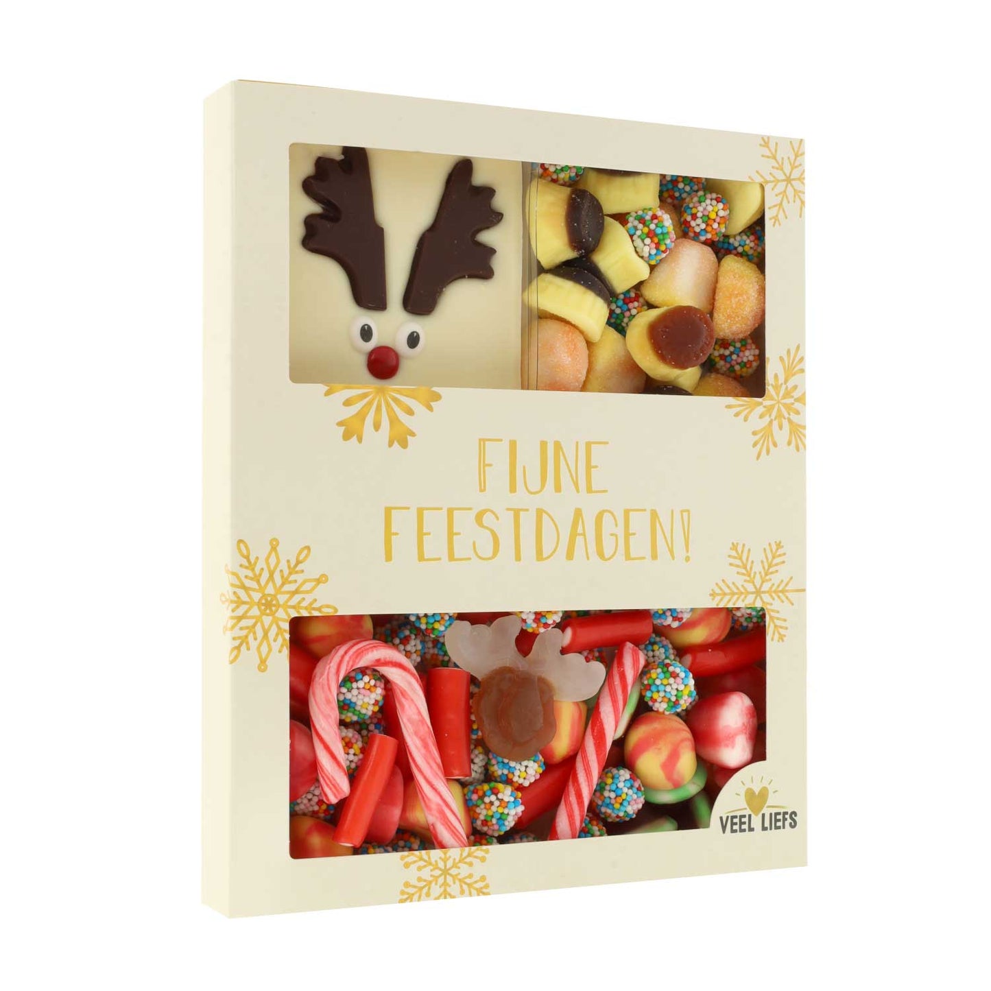 Cadeaupakket XL | Fijne Feestdagen sneeuwster | Rendier