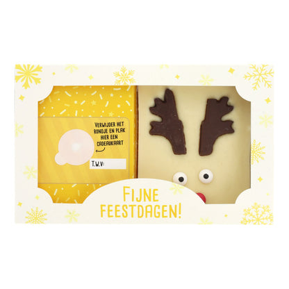 CadeaukaartKado® Rudolf chocobar | eigen cadeaukaart toevoegen